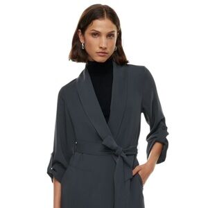 Tahari NWT Black Open Front Belted blazer Jacket Size 1X
